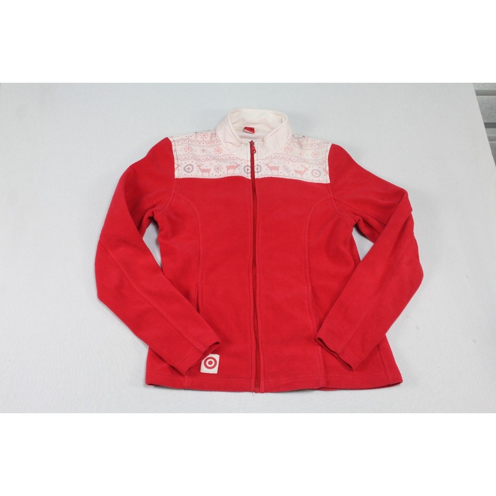 Target Women Red Sweater Vintage Christmas Long Sleeve Mock Neck Size Large